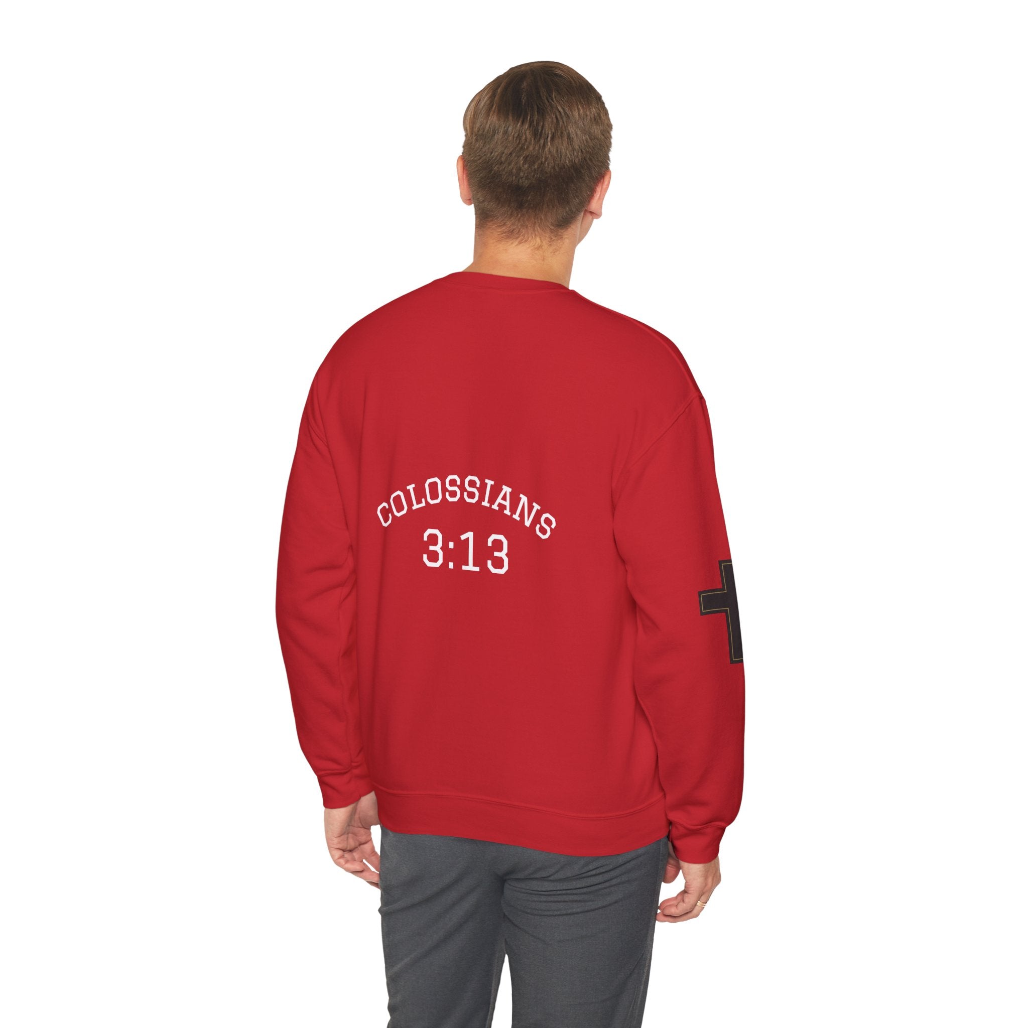 Faith Crewneck Sweatshirt — "You Still Mad? God Forgave That" (Colossians 3:13)