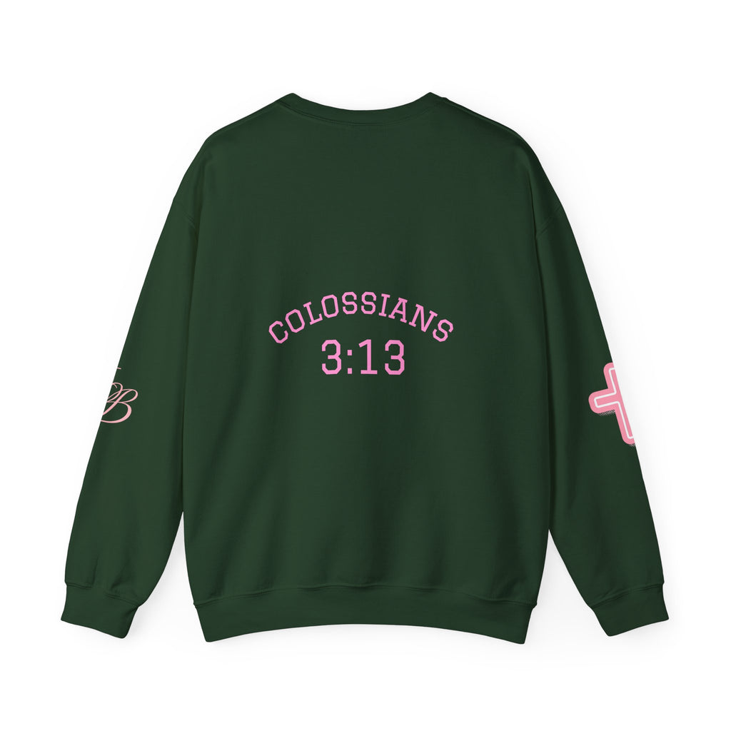 Faith Crewneck Sweatshirt — "You Still Mad? God Forgave That" (Colossians 3:13)