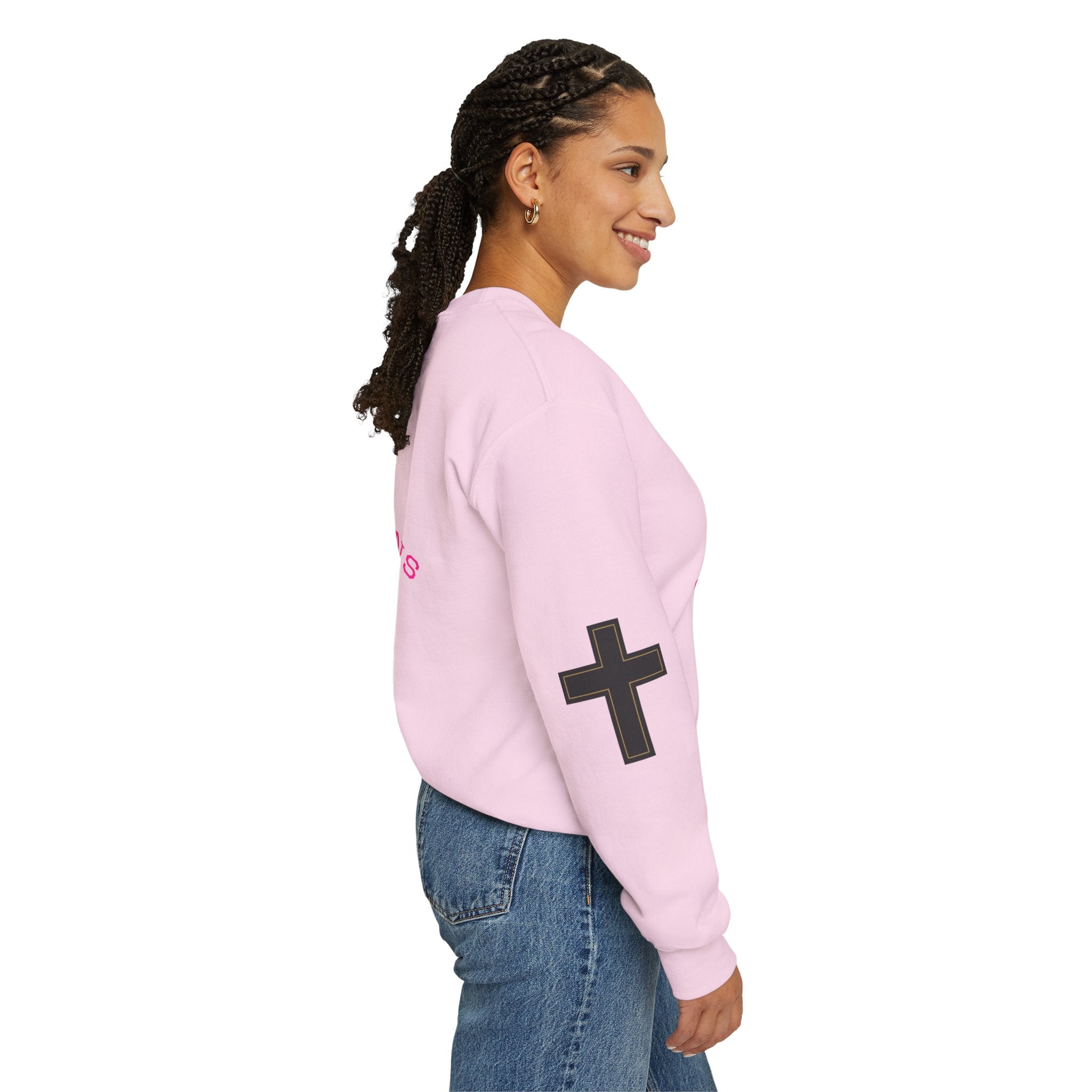 Faith Crewneck Sweatshirt — "You Still Mad? God Forgave That" (Colossians 3:13)