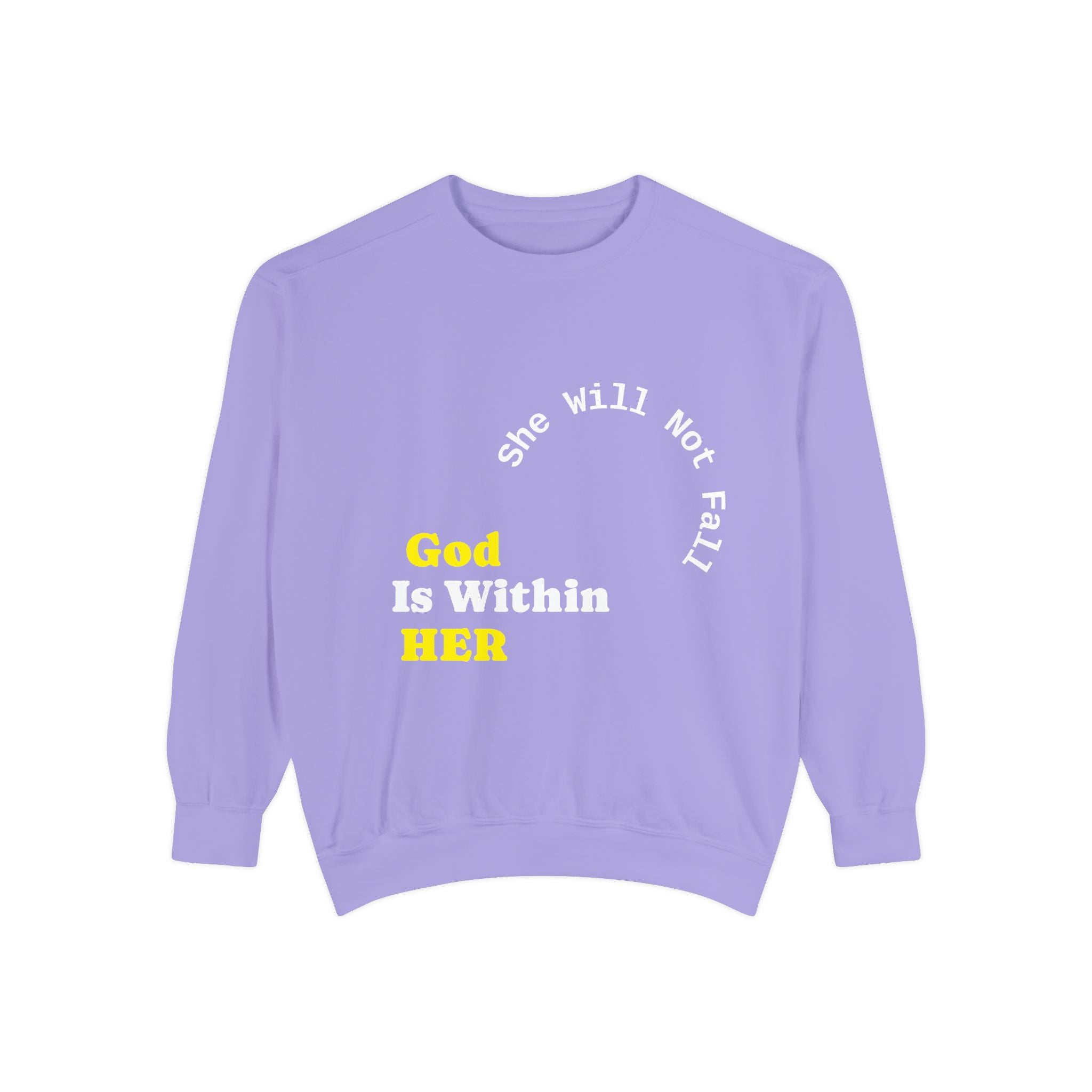 God Is Within Her Crewneck Sweatshirt | Faith-Based Women’s Sweatshirt | Christian Apparel | P465 Collection