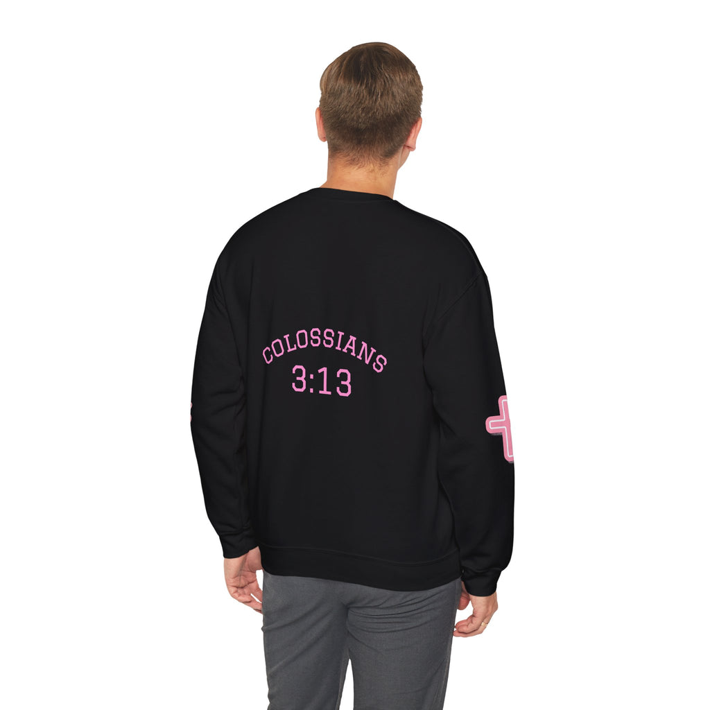 Faith Crewneck Sweatshirt — "You Still Mad? God Forgave That" (Colossians 3:13)