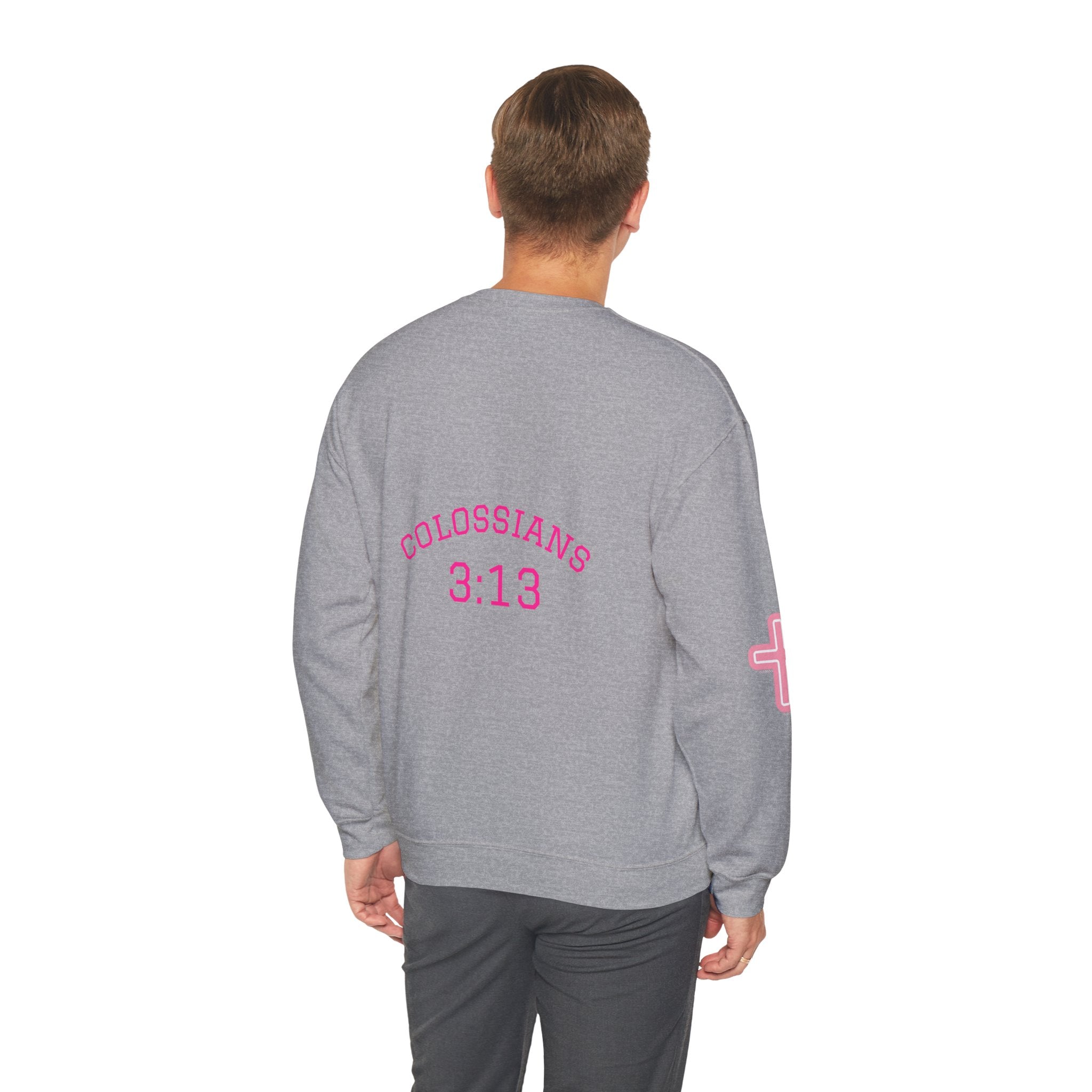 Faith Crewneck Sweatshirt — "You Still Mad? God Forgave That" (Colossians 3:13)
