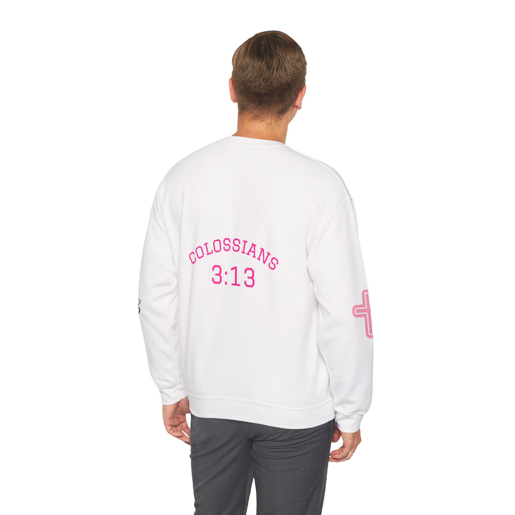 Faith Crewneck Sweatshirt — "You Still Mad? God Forgave That" (Colossians 3:13)