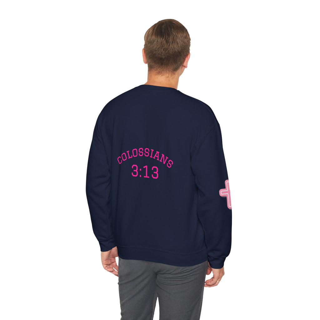 Faith Crewneck Sweatshirt — "You Still Mad? God Forgave That" (Colossians 3:13)