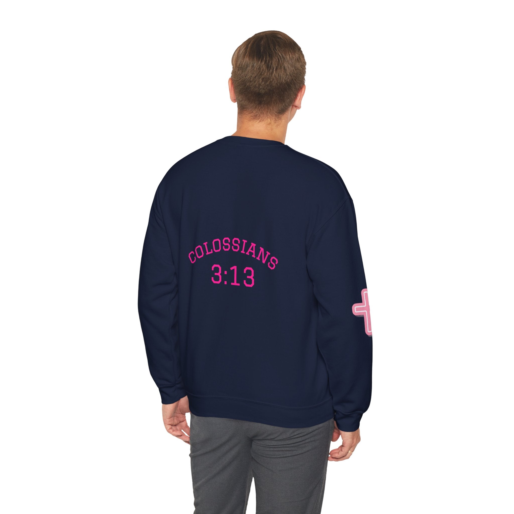 Faith Crewneck Sweatshirt — "You Still Mad? God Forgave That" (Colossians 3:13)