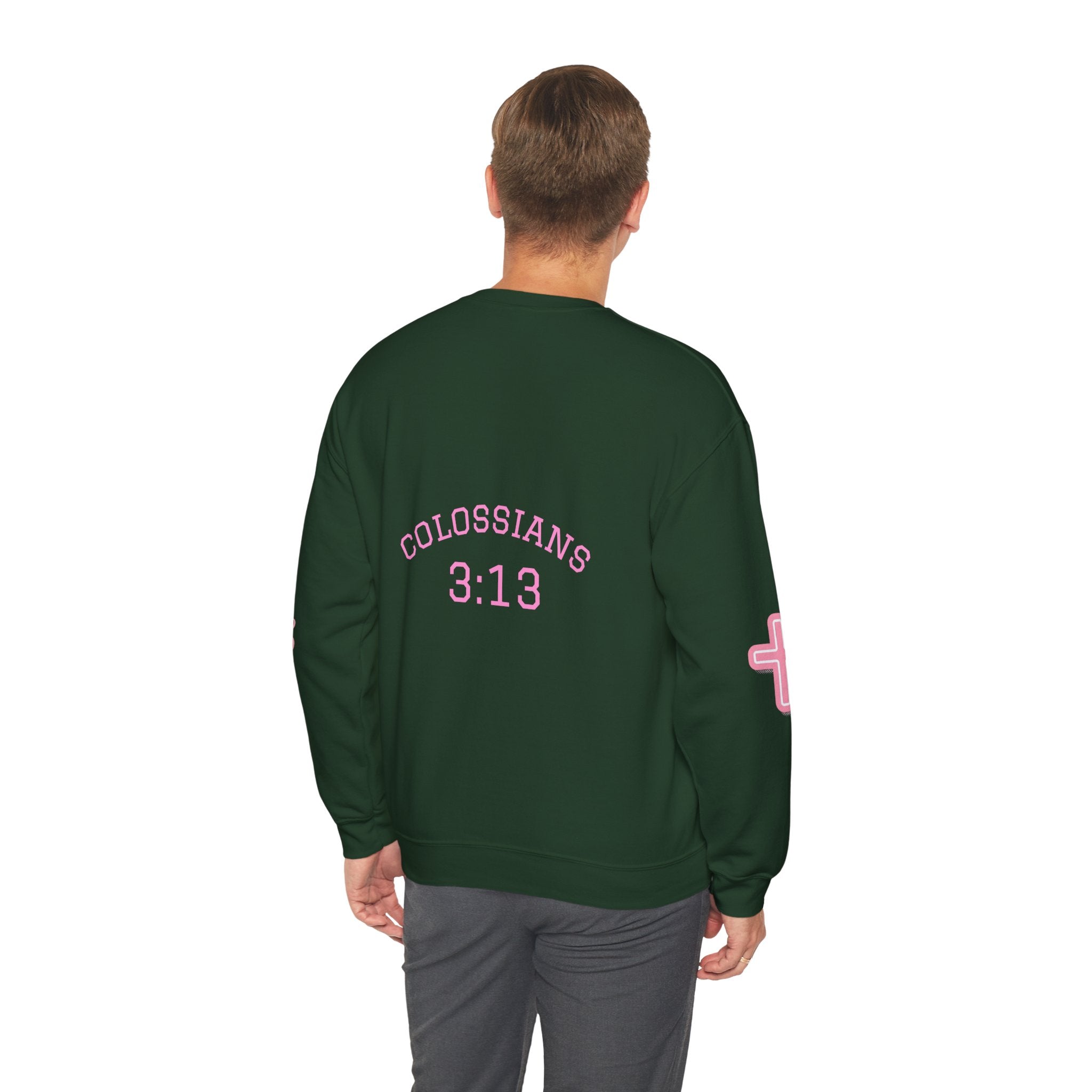Faith Crewneck Sweatshirt — "You Still Mad? God Forgave That" (Colossians 3:13)