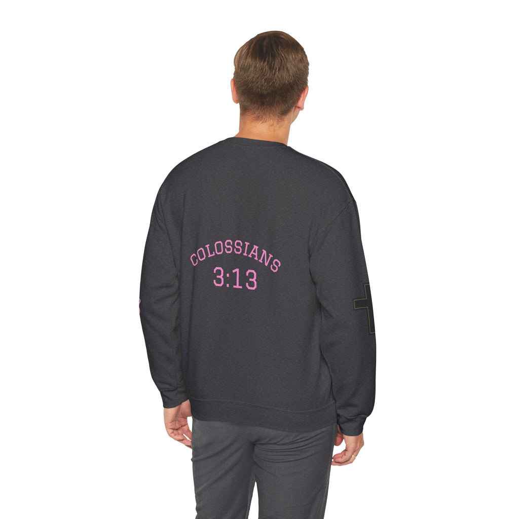 Faith Crewneck Sweatshirt — "You Still Mad? God Forgave That" (Colossians 3:13)