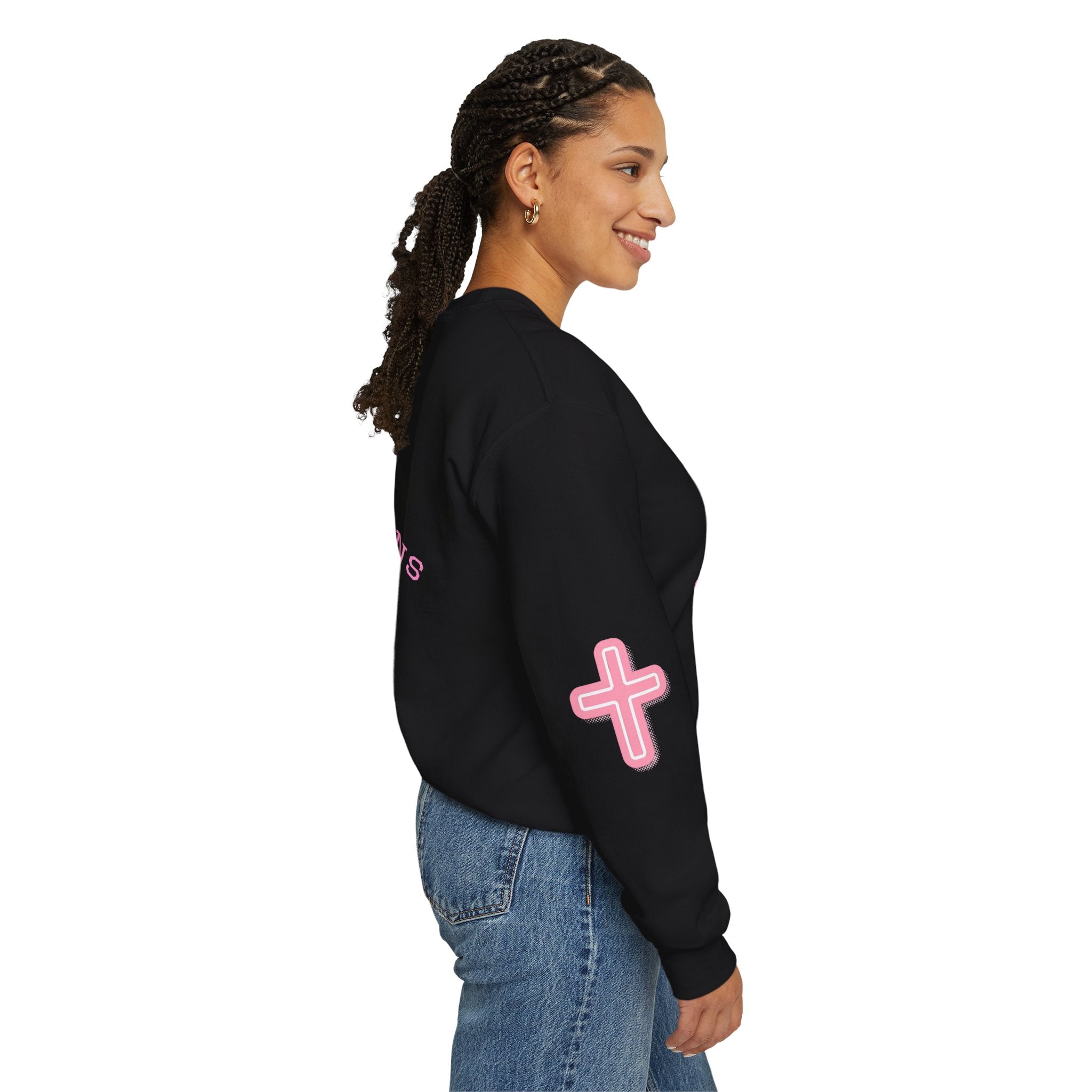 Faith Crewneck Sweatshirt — "You Still Mad? God Forgave That" (Colossians 3:13)