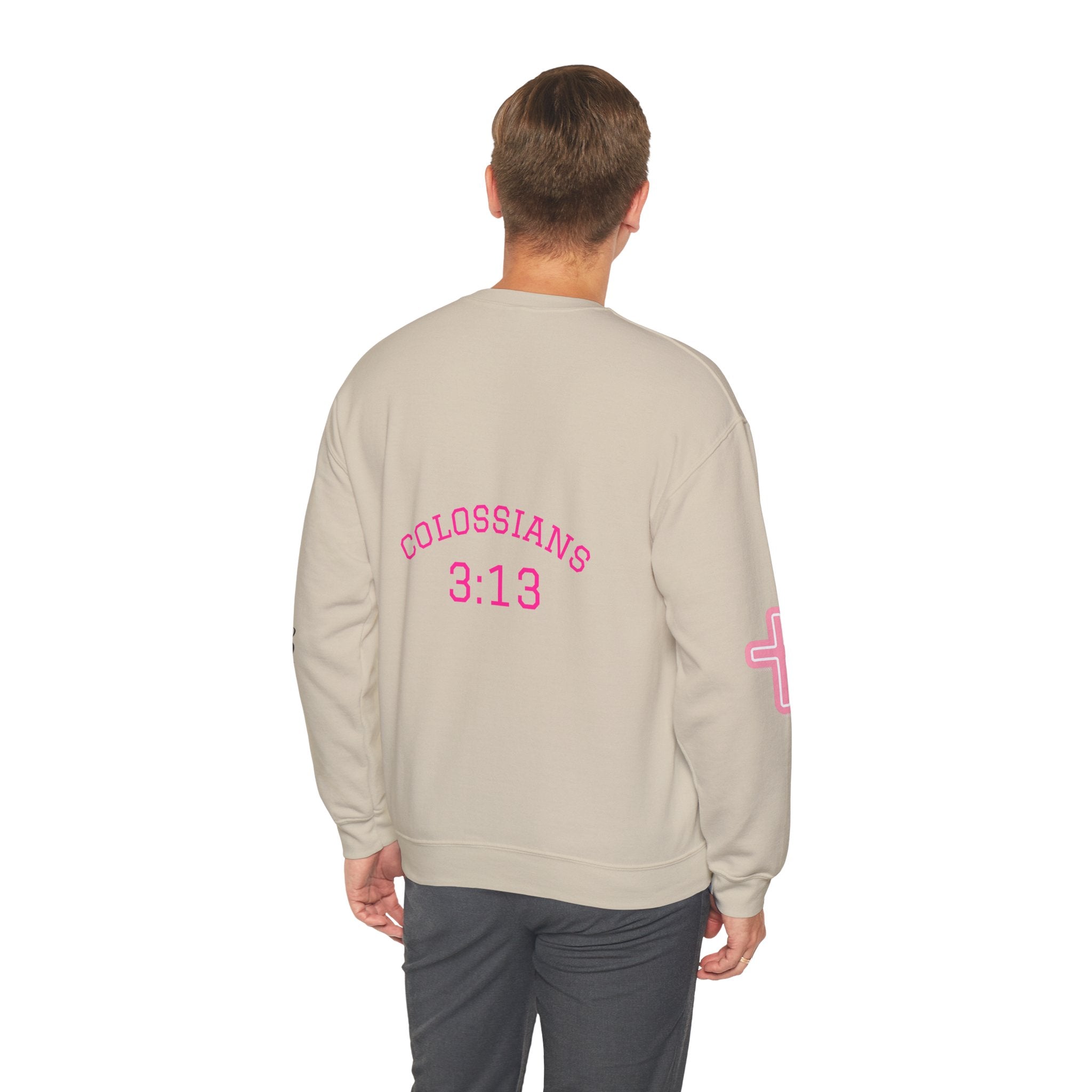 Faith Crewneck Sweatshirt — "You Still Mad? God Forgave That" (Colossians 3:13)