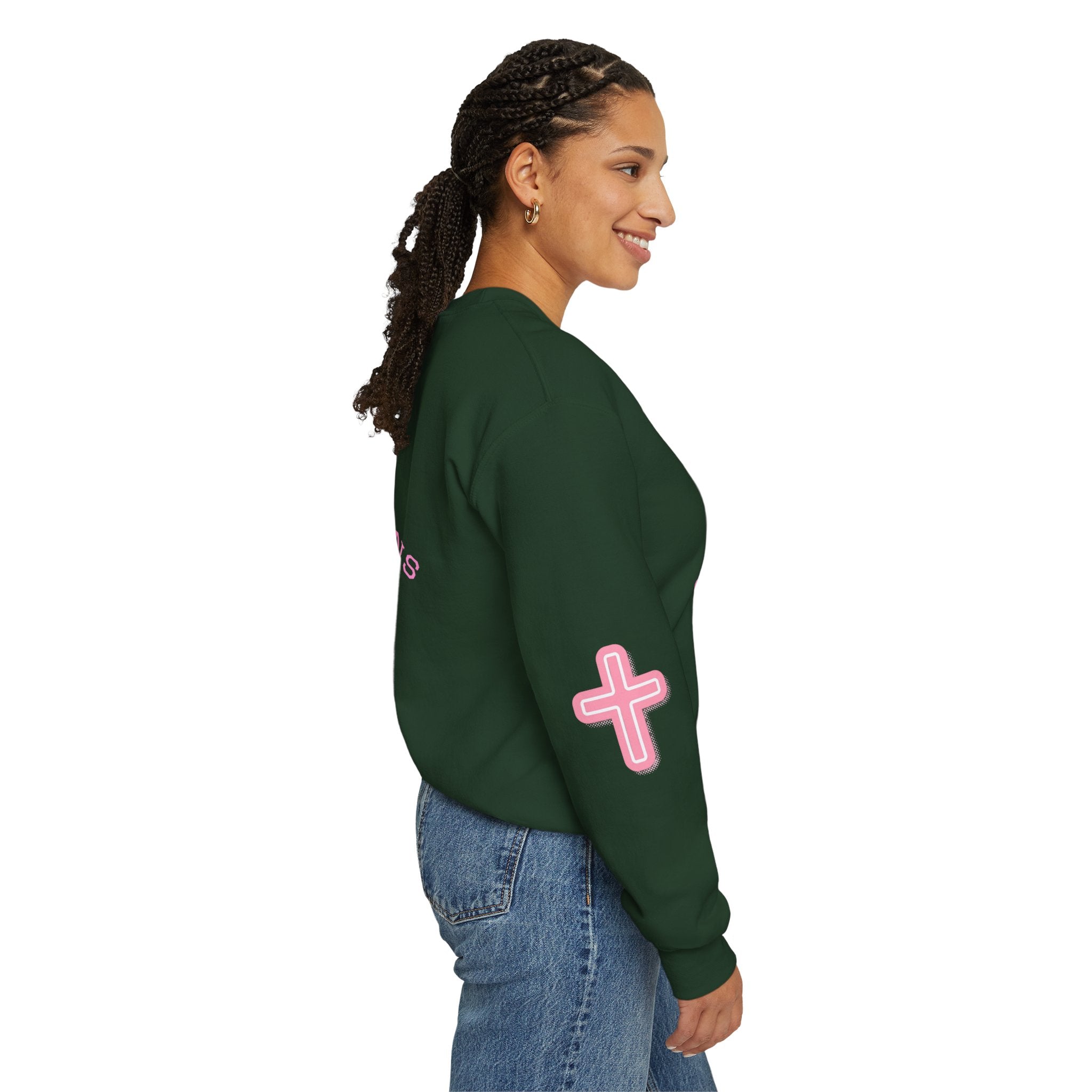 Faith Crewneck Sweatshirt — "You Still Mad? God Forgave That" (Colossians 3:13)