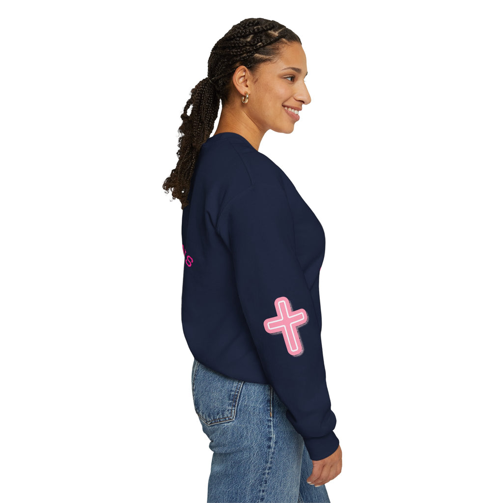 Faith Crewneck Sweatshirt — "You Still Mad? God Forgave That" (Colossians 3:13)